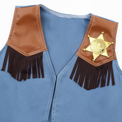 Disfraz completo de vaquero para niños 3-4 años miniatura 5
