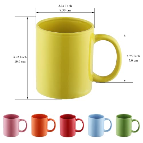 Miniatura 2 de Evanda Juegos De Tazas Grandes 6 Piezas, Tazas Grandes De 350 Ml Para Café, Té Y Bebidas Calientes, Aptas Para Lavavajillas Colores Surtidos