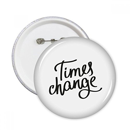 Badge bouton rond pins vêtements multicolores avec citation inspirante lot de 5 pièces taille XL