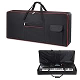 61 Keys Keyboard Case, Portable Padded Keyboard Case, 600D Waterproof Durable Oxford Cloth Keyboard