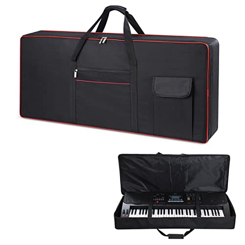 61 Keys Keyboard Case, Portable Padded Keyboard Case, 600D Waterproof Durable Oxford Cloth Keyboard Gig Bag Inside Padded Full Coverage Protection Size38.5"X13"X5.9"… #TOP10