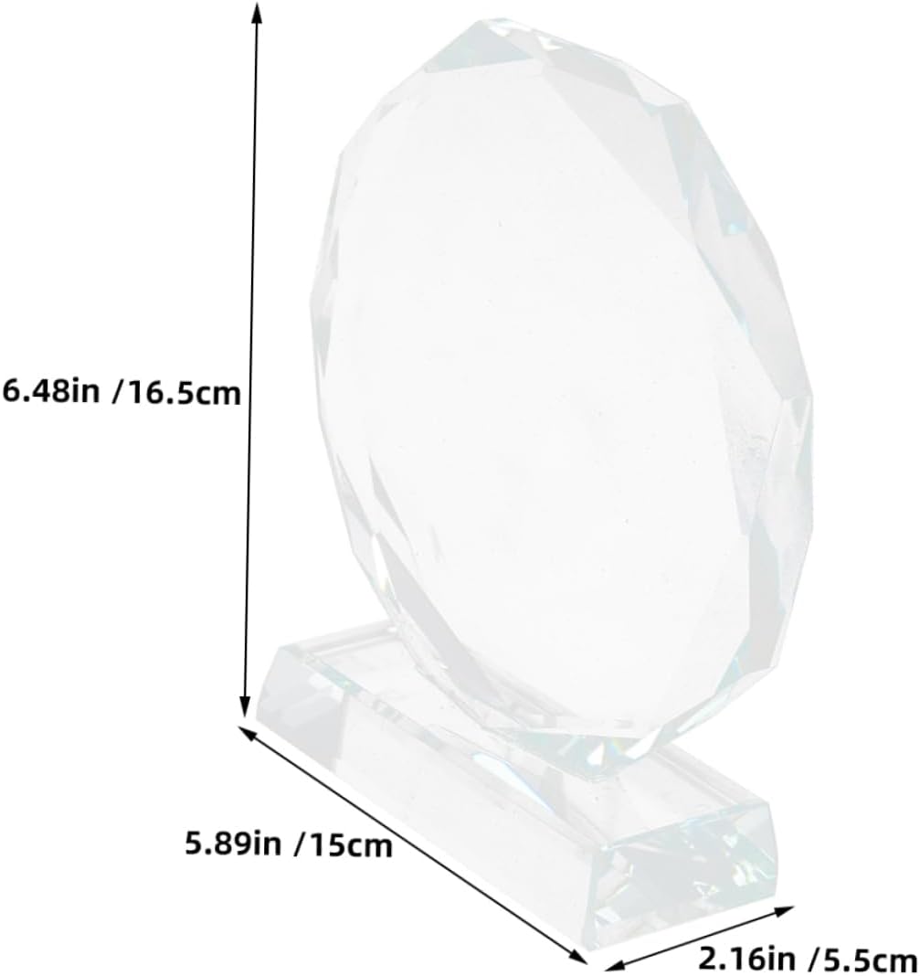 Crystal Trophy Award Elegant Octagon Crystal Plaque for Employee Appreciation and Memorial Events Sturdy Design and Timeless Durability