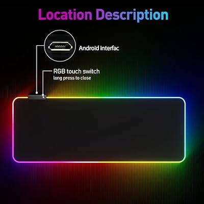 RGB Mousepad Led Mouse Pad, Large Mouse Pad,Led and Big Mouse mat