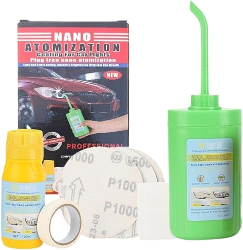 Image of 1Pc Advanced Nano Atomization Headlight Restoration Kit for Crystal Clear Car Lens Cleaning, Oxidation Removal, Long-Lasting Shine - Complete Auto Light Repair & Polishing Set