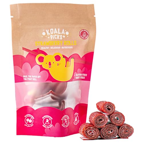 Koala Picks 6pcs Strawberry Fruit Rolls – No Preservatives –...