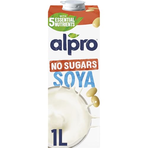 Alpro Soya No Sugars Plant-Based Long Life Drink, Vegan & Dairy Free, 1L