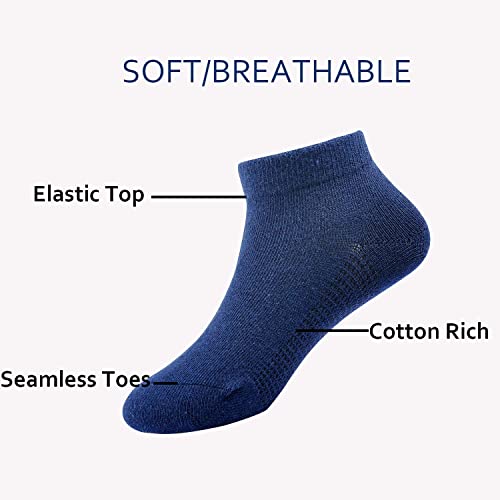 EPEIUS Kids Ankle Socks Girls Seamless Low Cut No Show Socks Cotton Thin Athletic Socks for Boys 6 Pack3