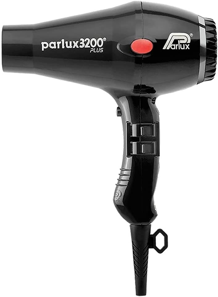 Parlux 3200 Plus Black Hair Dryer and Miracle Large Detangling Brush Mint Green – Professional Blow Dryer and Anti-Frizz Hair Brush with Nylon and Boar Bristles for Smooth, Shiny Hair