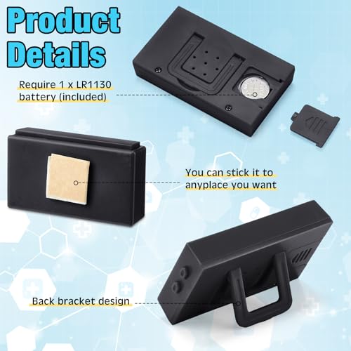 Image of Frienda 36 Pieces Mini Digital Clock Small Digital Clock Stick on Battery Operated Self Adhesive Bracket for Car Dashboard Fridge (Black)
