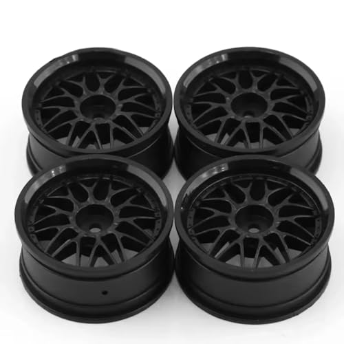 RC�J�[�̃A�b�v�O���[�h For Tamiya XV02 For Kyosho For HSP For HPI 1/10 RC �J�[�I�����[�h�h���t�g���[�V���O�J�[�v���X�`�b�N�z�C�[�������z�C�[���n�u 4 �� 52 �~�����[�g��(Black)