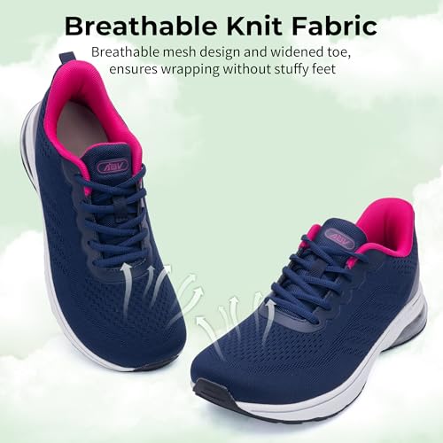 Image of IIV Womens Wide Toe Box Walking Shoes Arch Support Running Shoe Plantar Fasciitis Tennis Sneakers Orthotic for Pain Relief