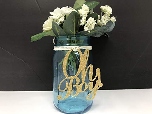 baby boy mason jar centerpieces