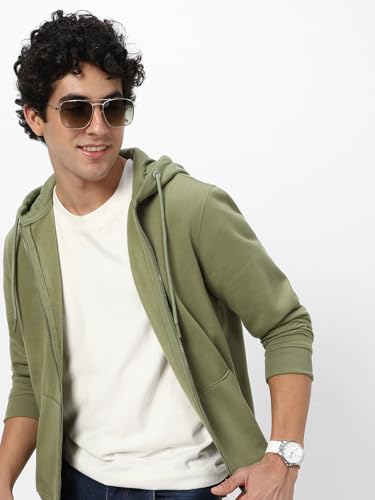 Image of Neostreak Men's Cotton Hooded Neck Zippered Sweatshirt