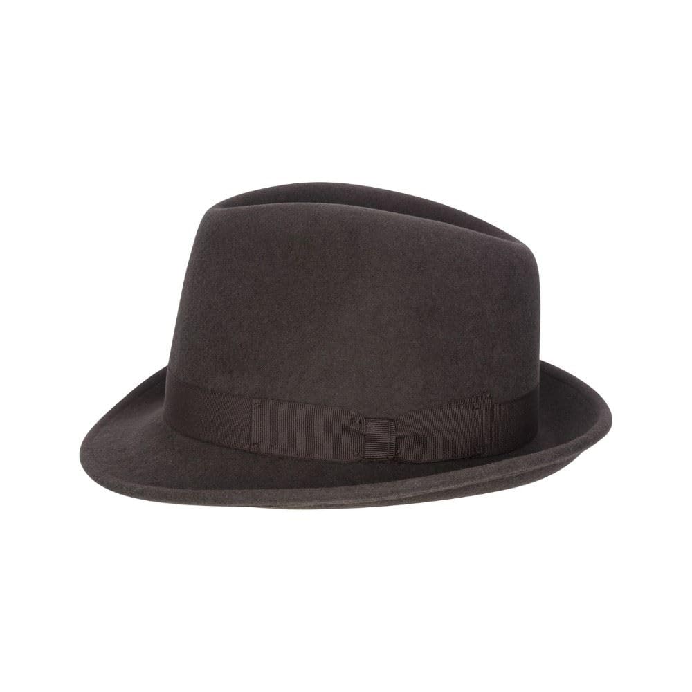 Walker And Hawkes Unisex Brown - Wool Felt Gregson Trilby Hat - S (57Cm)