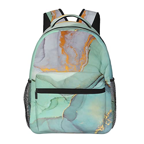 Sac à dos ordinateur portable léger marbre coloré pour éviter le mal de dos
