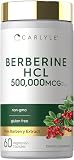 Carlyle Berberine HCL Supplement | 500,000mcg | 60 Capsules