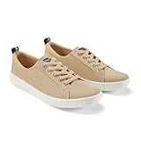 Pt&Hq Comfortable Tennis Running Shoes for Women Lightweight and Slip On Sneakers Casual Women's Walking Shoes Beige 8.5