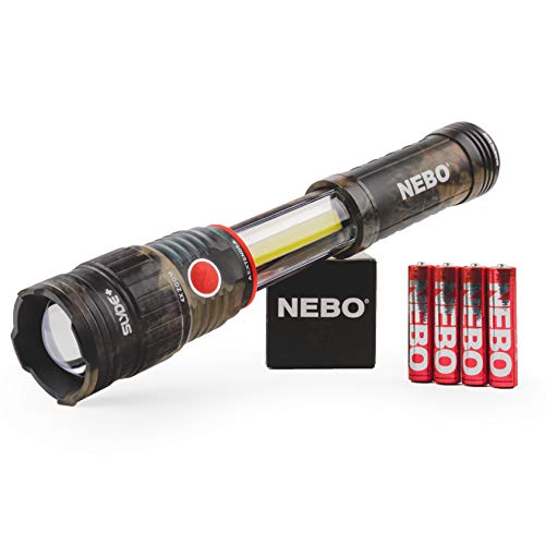 400-Lumen Handheld Work Light Flashlight: Chip on Board (COB) Technology; Red Light Mode and Red Flashing Light Mode; 4x Adjustable Zoom with Magnetic Base - NEBO Slyde+ 400 Camo â€“ 6797