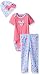 Gerber Baby Girls' 3 Piece Bodysuit, Cap and Legging Set, Roses, 6-9 Months
