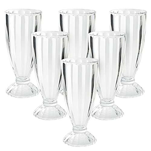 Jogo de Copos Taças Sobremesa Milkshake 330ml 6 peças