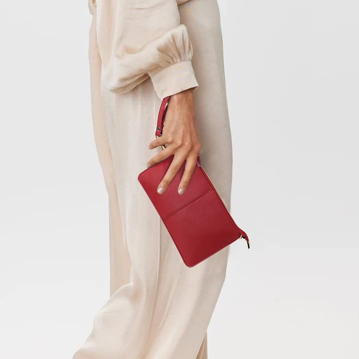 Image of Uromee Wristlet Wallet Clutch Purses for Women Genuine Leather Crossbody Bag Handbag with Detachable Shoulder Chain
