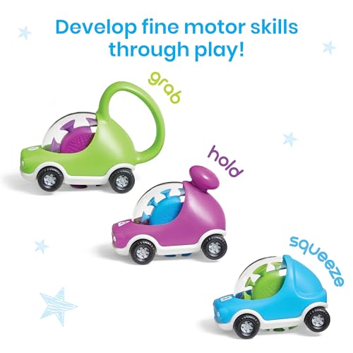 hand2mind Popping Fidget Cars, Fine Motor Skills Toys, Suction Cup Toddler Toy Cars, Occupational Therapy Tools, Play Therapy, Preschool Sensory Anxiety Relief for Kids (Set of 3) by hand2mind - Image 3