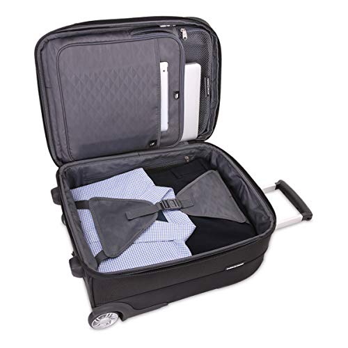 SWISSGEAR Ultra Premium Rolling Carry-On 19-inch Luggage | Wheeled Weekend Travel Suitcase | Men's and Women's - Black