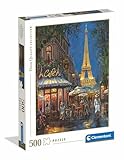 Clementoni - Puzzle pour Adultes 500 Pièces, HQC Night at The Eiffel Café...