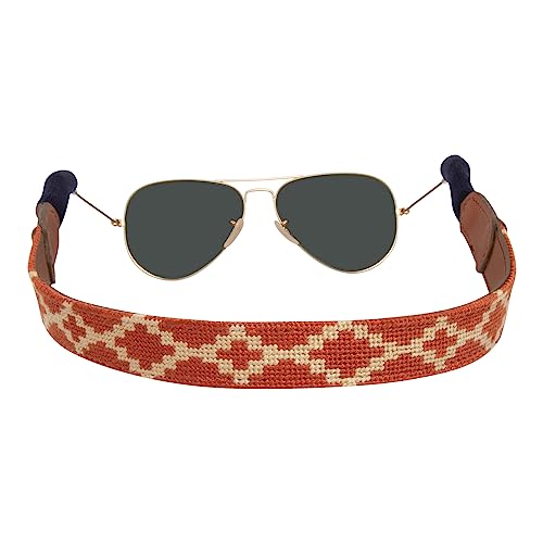 Image of Leather Hand-Stitched Needlepoint Sunglass Strap Retainer