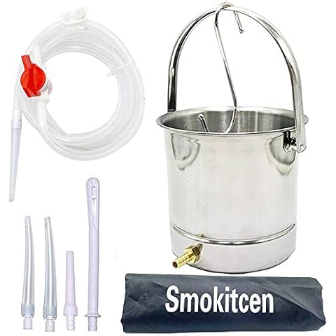 Smokitcen Coffee Enema Bucket Kit Stainless Steel 2 Quart Capacity for Cleansing Detox Enemas Cover
