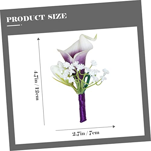 Fleur de simulation de mariage broche élégante et douce - 5