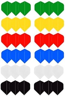 Dokpav 36 PCS Dart Flights, 6 Sets Flights in 6 Colours, Darts Accessories, Flights Protectors, Replacement Darts Feather Tail Wing, Standard Dart Flight for Soft/Steel Tip Darts Games