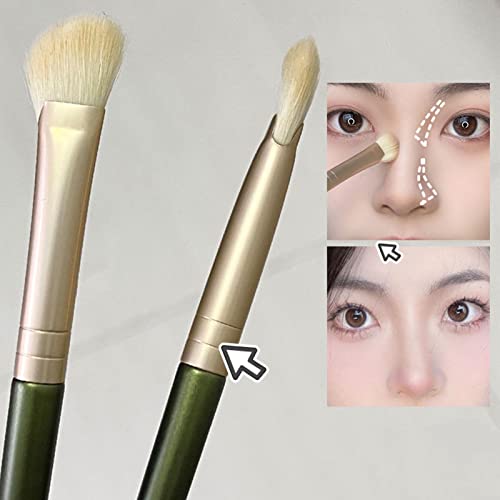 Tmay Concealer Brush,Synthetic Fibre Small Makeup Brush Half-Fan Shape | Foundation Brush Contouring Eye Nose Brush Bevel Makeup Tools Thickened Aluminum Tube Handle #TOP4
