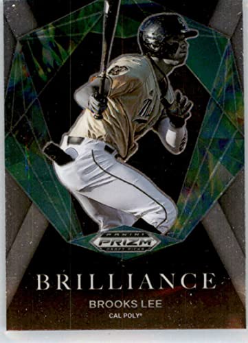 2022 Panini Prizm Draft Picks Brilliance #1 Brooks Lee RC Rookie Cal Poly Mustangs Baseball Trading Card