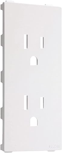TayMac A12W Allure - Placa de pared no metálica con inserto dúplex, color blanco