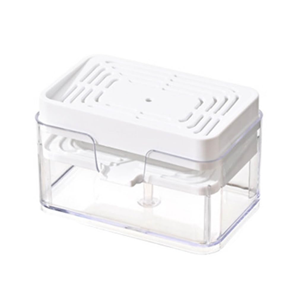 CTRLZS Kitchen Sink Drain Soap Dispenser Dishwashing Soap Press Soap Box with Sponge Kitchen Detergent Container