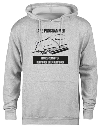 Pull à capuche gris unisexe I are Programmer sweat geek