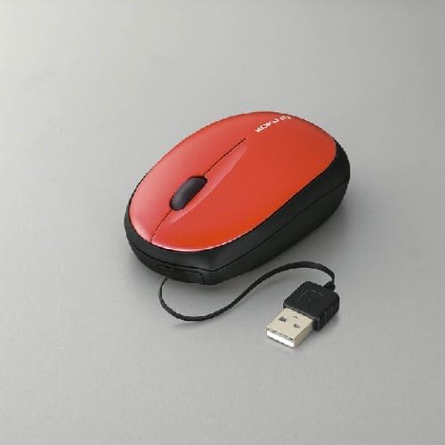 Kokuyo EAM – ummb2r Mobile Mouse (Cable Roll Type) Parts Red