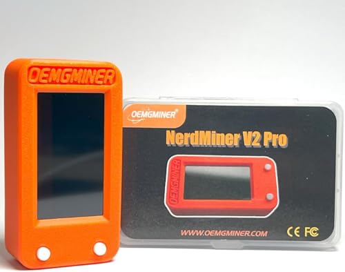 NerdMiner V2 Pro 78KH/s T-Display S3 Bitcoin Solo Lottery Miner Win 6.25 BTC con bajo consumo de energía, conexión WiFi y alimentación USB-C (78 KH/s)