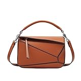 Geometric Large Capacity Handbag Soft PU Leather Pattern Crossbody Bag, Compatible For Autumn Winter Matching(G)