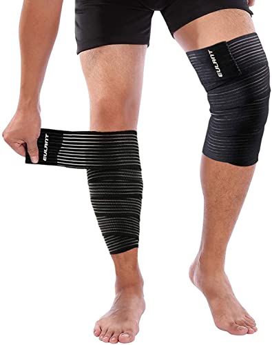 EULANT Fascie Ginocchia 1 Pair, Elastica Fascia Palestra per Elbow Wrist Knee Calf Ankle per Squat...