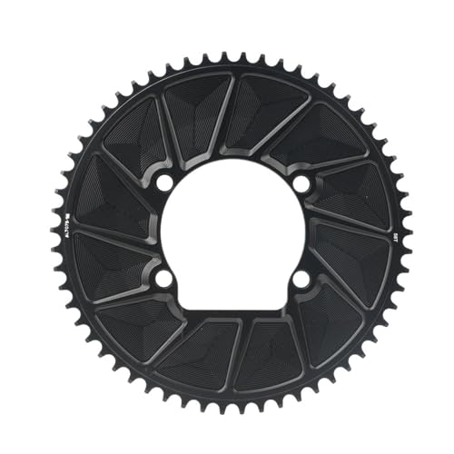 110mmボルトサークルロードバイクチェーンリング - 9-12速、アルミ合金自転車チェーンホイール(58T)