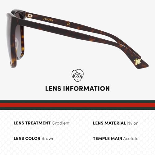 Gucci GG0022S Designer Fashion Sunglasses - Elegant, Sophisticated & Stylish Square Shape Eyewear with Luxury eSHADES Kit4