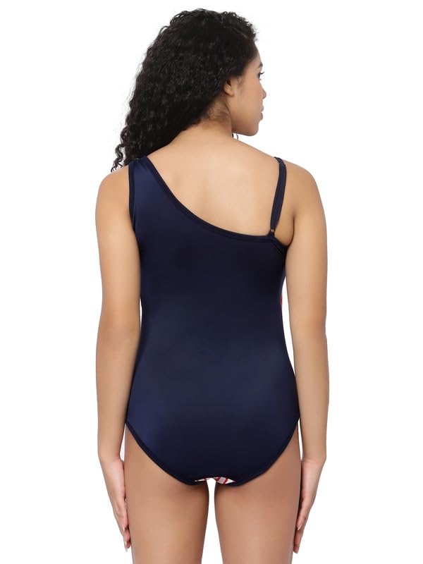 CUKOO Padded Blue Striped Printed Swimsuit 1