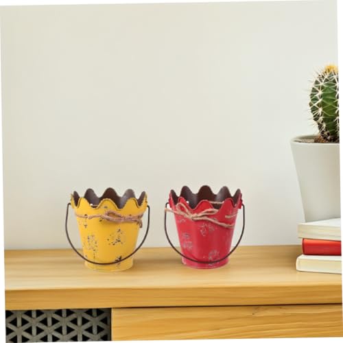 Pots de fleurs en métal à suspendre au design rétro élégant avec finitions soignées pour jardin