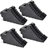 Wheel Chocks for Cars, RVs, Trucks, Trailers, and Vehicles G.V.W. up to 8T, 4 Pack - Anti Slip Bottom Tire Chock for All Weather Use - RV, Travel Trailer, Pop Up Camper Accessory