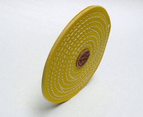 Knife Edge Muslin Razor Buff 6” Yellow Treated Wheel