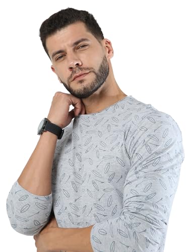 Image of fanideaz Mens Soft Cotton Surfer Printed Tshirts for Men Torn Style Neck Tshirt for Man Stylish Casual Wear Round Neck t Shirt for Man Full Sleeve Branded Comfortable Fit