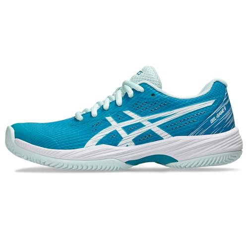 ASICS Damen Gel-Game 9 Clay/Oc Sneaker, Teal Blue White, 44.5 EU