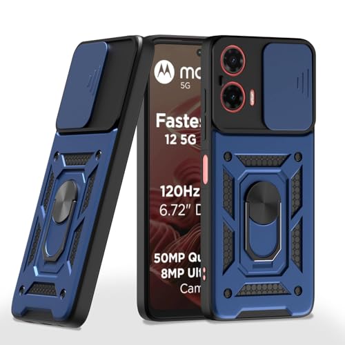 Image of AIBEX Back Cover for Motorola G35 5G | D10 Tough Armor Case | Sliding Camera Shield | 360 Protection | Kickstand Ring Holder | Military-Grade Shockproof Bumper Case